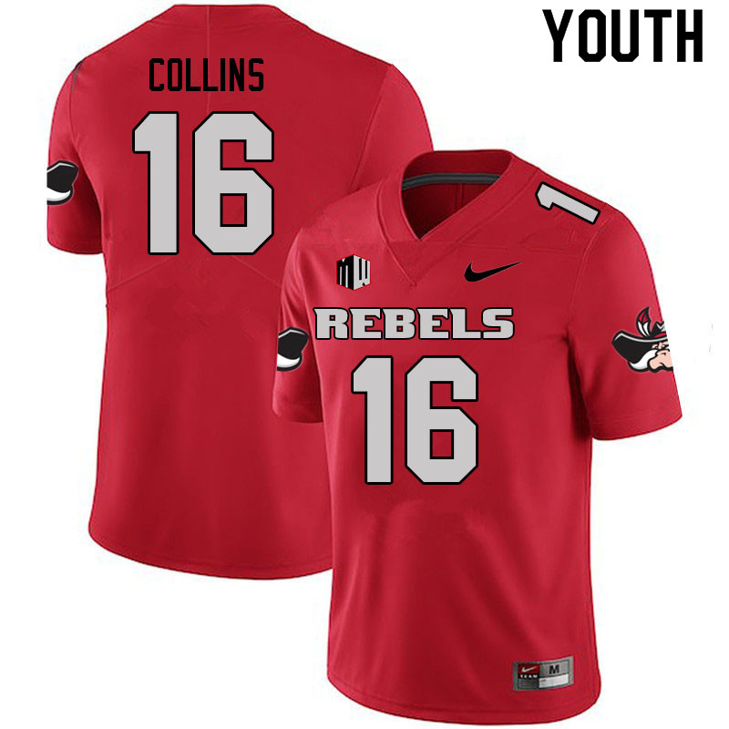 Youth #16 Tyleek Collins UNLV Rebels College Football Jerseys Sale-Scarlet - Click Image to Close